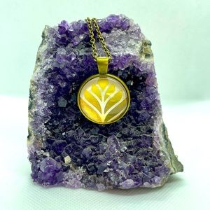 Chrome and bronze Pendant